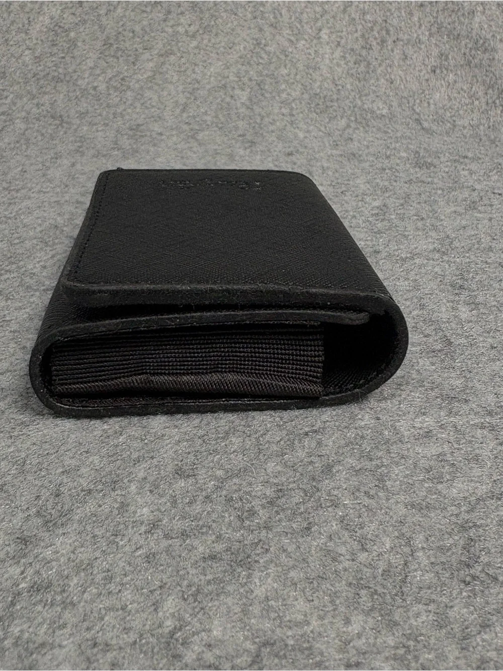 Black Accordion Card Holder Wallet ID Window Compact Organizer